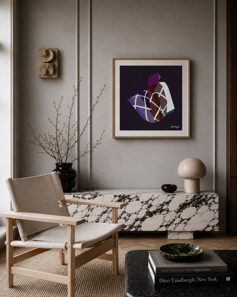 Fanø Scarf Art Print - Limited Edition - 50x50